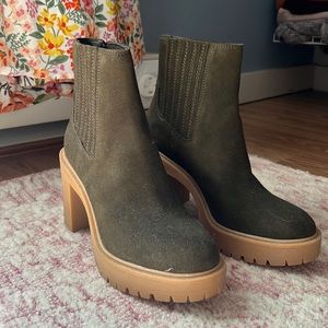 Dolce vita caster H2O booties olive suede